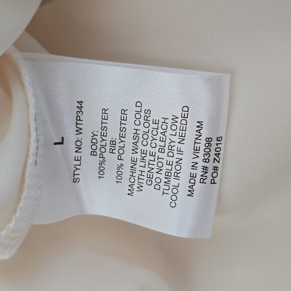 CISONO WOVENS BRAND WOMEN'S FRONT BUTTON IVORY BLOUSE SIZE LARGE - Picture 14 of 14